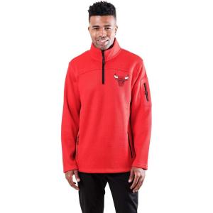 imageUltra Game Mens NBA Official Super Soft Quarter Zip Sweatshirt with Zipper PocketsTeam Color