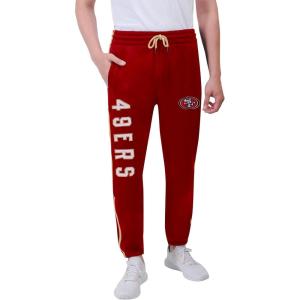 imageUltra Game NFL Official Adults Active Super Soft Fleece Game Day Jogger SweatpantsTeam Color Stripe