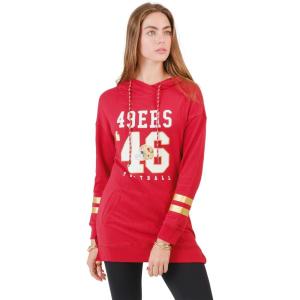 imageUltra Game Womens NFL Official Supremely Soft Tunic Sweatshirt HoodieRed