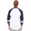 imageUltra Game Adults NFL Official Super Soft Raglan Baseball Long Sleeve TShirtWhite