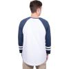 imageUltra Game Adults NFL Official Super Soft Raglan Baseball Long Sleeve TShirtWhite