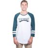 imageUltra Game Adults NFL Official Super Soft Raglan Baseball Long Sleeve TShirtWhite