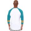 imageUltra Game Adults NFL Official Super Soft Raglan Baseball Long Sleeve TShirtWhite