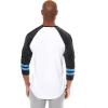 imageUltra Game Adults NFL Official Super Soft Raglan Baseball Long Sleeve TShirtWhite
