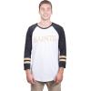 imageUltra Game Adults NFL Official Super Soft Raglan Baseball Long Sleeve TShirtWhite