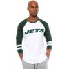 imageUltra Game Adults NFL Official Super Soft Raglan Baseball Long Sleeve TShirtWhite