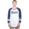 imageUltra Game Adults NFL Official Super Soft Raglan Baseball Long Sleeve TShirtWhite
