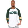 imageUltra Game Adults NFL Official Super Soft Raglan Baseball Long Sleeve TShirtWhite
