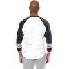 imageUltra Game Adults NFL Official Super Soft Raglan Baseball Long Sleeve TShirtWhite