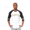 imageUltra Game Adults NFL Official Super Soft Raglan Baseball Long Sleeve TShirtWhite