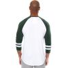 imageUltra Game Adults NFL Official Super Soft Raglan Baseball Long Sleeve TShirtWhite