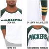 imageUltra Game Adults NFL Official Super Soft Raglan Baseball Long Sleeve TShirtWhite