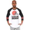 imageUltra Game Adults NFL Official Super Soft Raglan Baseball Long Sleeve TShirtWhite