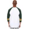 imageUltra Game Adults NFL Official Super Soft Raglan Baseball Long Sleeve TShirtWhite