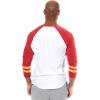 imageUltra Game Adults NFL Official Super Soft Raglan Baseball Long Sleeve TShirtWhite
