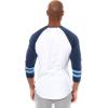 imageUltra Game Adults NFL Official Super Soft Raglan Baseball Long Sleeve TShirtWhite