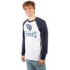 imageUltra Game Adults NFL Official Super Soft Raglan Baseball Long Sleeve TShirtWhite Updated