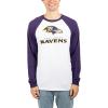 imageUltra Game Adults NFL Official Super Soft Raglan Baseball Long Sleeve TShirtWhite Updated