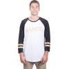 imageUltra Game Adults NFL Official Super Soft Raglan Baseball Long Sleeve TShirtWhite Updated