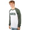 imageUltra Game Adults NFL Official Super Soft Raglan Baseball Long Sleeve TShirtWhite Updated