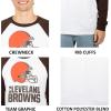 imageUltra Game Adults NFL Official Super Soft Raglan Baseball Long Sleeve TShirtWhite Updated