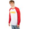 imageUltra Game Adults NFL Official Super Soft Raglan Baseball Long Sleeve TShirtWhite Updated