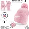 imageUltra Game Adults NFL Official Super Soft Winter Beanie Knit Hat with Warm Touch Screen GlovesPink