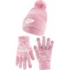 imageUltra Game Adults NFL Official Super Soft Winter Beanie Knit Hat with Warm Touch Screen GlovesPnk