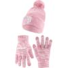 imageUltra Game Adults NFL Official Super Soft Winter Beanie Knit Hat with Warm Touch Screen GlovesPnk