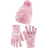 imageUltra Game Adults NFL Official Super Soft Winter Beanie Knit Hat with Warm Touch Screen GlovesPnk