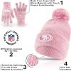imageUltra Game Adults NFL Official Super Soft Winter Beanie Knit Hat with Warm Touch Screen GlovesPnk