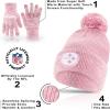 imageUltra Game Adults NFL Official Super Soft Winter Beanie Knit Hat with Warm Touch Screen GlovesPnk
