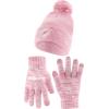 imageUltra Game Adults NFL Official Super Soft Winter Beanie Knit Hat with Warm Touch Screen GlovesPnk