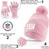 imageUltra Game Adults NFL Official Super Soft Winter Beanie Knit Hat with Warm Touch Screen GlovesPnk