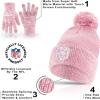 imageUltra Game Adults NFL Official Super Soft Winter Beanie Knit Hat with Warm Touch Screen GlovesPnk