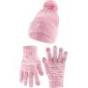imageUltra Game Adults NFL Official Super Soft Winter Beanie Knit Hat with Warm Touch Screen GlovesPnk