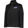 imageUltra Game Mens NFL Official Super Soft QuarterZip Sweatshirt with Zipper PocketsBlack