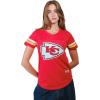 imageUltra Game Womens NFL Official Soft Mesh Varsity Stripe TShirtTeam Color