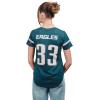 imageUltra Game Womens NFL Official Soft Mesh Varsity Stripe TShirtTeam Color