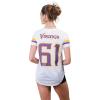 imageUltra Game Womens NFL Official Soft Mesh Varsity Stripe TShirtTeam Color