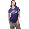 imageUltra Game Womens NFL Official Soft Mesh Varsity Stripe TShirtTeam Color