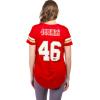 imageUltra Game Womens NFL Official Soft Mesh Varsity Stripe TShirtTeam Color