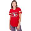 imageUltra Game Womens NFL Official Soft Mesh Varsity Stripe TShirtTeam Color