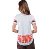 imageUltra Game Womens NFL Official Soft Mesh Varsity Stripe TShirtWhite