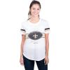 imageUltra Game Womens NFL Official Soft Mesh Varsity Stripe TShirtWhite