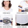 imageUltra Game Womens NFL Official Soft Mesh Varsity Stripe TShirtWhite