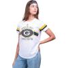 imageUltra Game Womens NFL Official Soft Mesh Varsity Stripe TShirtWhite