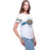imageUltra Game Womens NFL Official Soft Mesh Varsity Stripe TShirtWhite