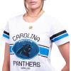 imageUltra Game Womens NFL Official Soft Mesh Varsity Stripe TShirtWhite
