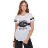 imageUltra Game Womens NFL Official Soft Mesh Varsity Stripe TShirtWhite